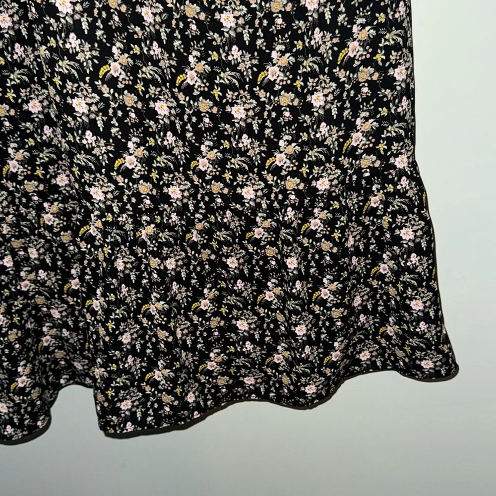 J. Crew Mercantile Floral Black Maxi Dress - Picture 4 of 6